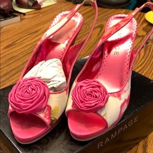 Rampage rose heels worn 3 times